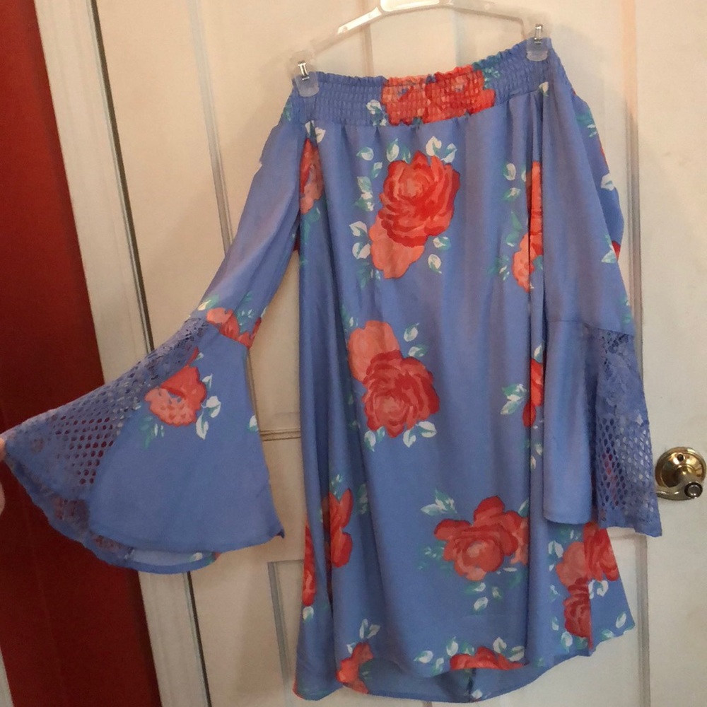 Floral off shoulder dress